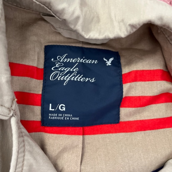 Tan American eagle trench/utility jacket - Picture 2 of 2